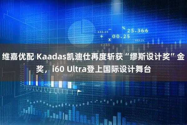 维嘉优配 Kaadas凯迪仕再度斩获“缪斯设计奖”金奖，i60 Ultra登上国际设计舞台